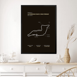 Obraz w ramie Autodromo Enzo E Dino Ferrari - Tory wyścigowe Formuły 1