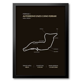 Obraz w ramie Autodromo Enzo E Dino Ferrari - Tory wyścigowe Formuły 1