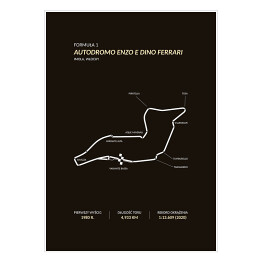 Plakat Autodromo Enzo E Dino Ferrari - Tory wyścigowe Formuły 1