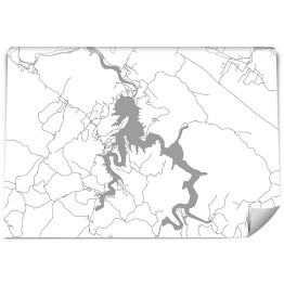 Fototapeta samoprzylepna Minimalistyczna mapa Zalewu Solińskiego