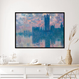 Plakat w ramie Claude Monet "Pałac Westminsterski 2" - reprodukcja
