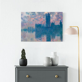 Obraz na płótnie Claude Monet "Pałac Westminsterski 2" - reprodukcja
