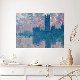 Plakat samoprzylepny Claude Monet "Pałac Westminsterski 2" - reprodukcja
