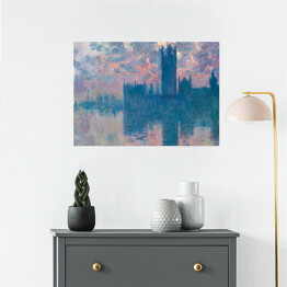 Plakat Claude Monet "Pałac Westminsterski 2" - reprodukcja
