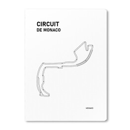 Obraz na płótnie Circuit De Monaco - Tory wyścigowe Formuły 1 - białe tło