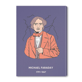 Obraz na płótnie Michael Faraday - znani naukowcy - ilustracja