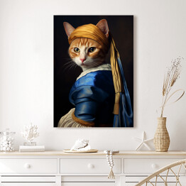 Obraz na płótnie Kot à la Jan Vermeer