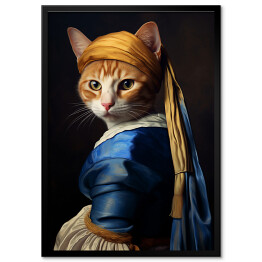 Obraz klasyczny Kot à la Jan Vermeer