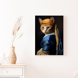 Obraz na płótnie Kot à la Jan Vermeer