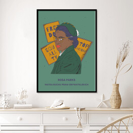 Plakat w ramie Rosa Parks - inspirujące kobiety - ilustracja