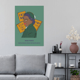 Plakat samoprzylepny Rosa Parks - inspirujące kobiety - ilustracja