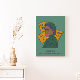 Obraz na płótnie Rosa Parks - inspirujące kobiety - ilustracja
