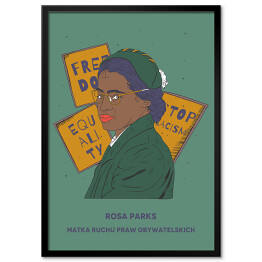 Plakat w ramie Rosa Parks - inspirujące kobiety - ilustracja