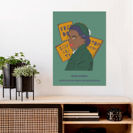 Plakat Rosa Parks - inspirujące kobiety - ilustracja