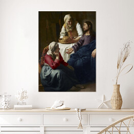 Plakat Jan Vermeer Chrystus w domu Marii i Marty Reprodukcja