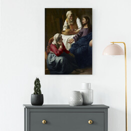 Obraz na płótnie Jan Vermeer Chrystus w domu Marii i Marty Reprodukcja