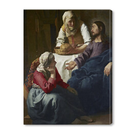 Obraz na płótnie Jan Vermeer Chrystus w domu Marii i Marty Reprodukcja