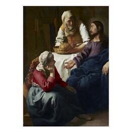 Plakat samoprzylepny Jan Vermeer Chrystus w domu Marii i Marty Reprodukcja