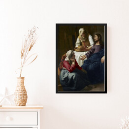 Obraz w ramie Jan Vermeer Chrystus w domu Marii i Marty Reprodukcja