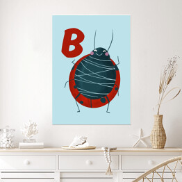 Plakat Alfabet - B jak biedronka