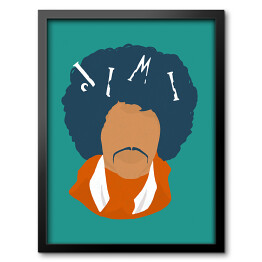 Obraz w ramie Legendarne zespoły - Jimi Hendrix
