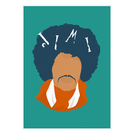 Plakat samoprzylepny Legendarne zespoły - Jimi Hendrix