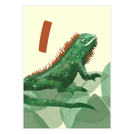 Plakat Alfabet - I jak iguana