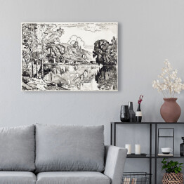 Obraz na płótnie Paul Signac Les Andelys w letni poranek. Reprodukcja