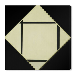 Obraz na płótnie Piet Mondriaan "Tableau 1 lozenge with four lines and gray"