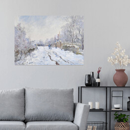 Plakat samoprzylepny Claude Monet Śnieg w Argenteuil Reprodukcja
