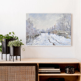 Obraz na płótnie Claude Monet Śnieg w Argenteuil Reprodukcja