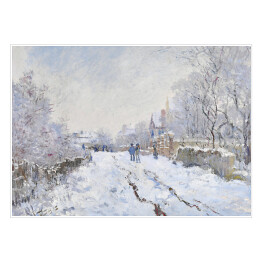 Plakat samoprzylepny Claude Monet Śnieg w Argenteuil Reprodukcja