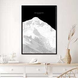 Plakat w ramie Mount Everest - minimalistyczne szczyty górskie