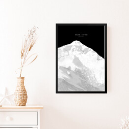 Obraz w ramie Mount Everest - minimalistyczne szczyty górskie