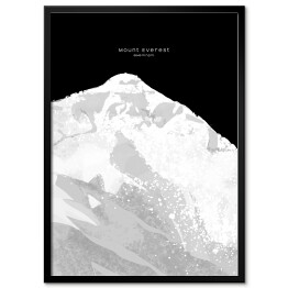 Plakat w ramie Mount Everest - minimalistyczne szczyty górskie