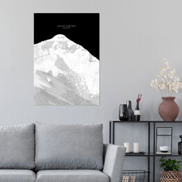 Plakat samoprzylepny Mount Everest - minimalistyczne szczyty górskie