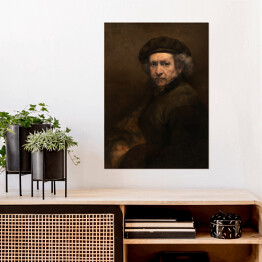 Plakat samoprzylepny Rembrandt Autoportret. Reprodukcja
