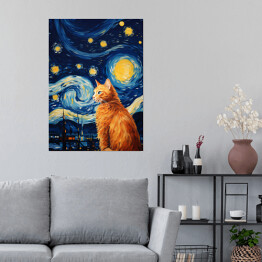 Plakat Kot à la Vincent van Gogh