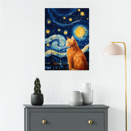 Plakat Kot à la Vincent van Gogh