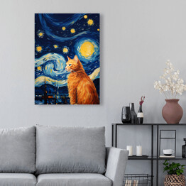 Obraz na płótnie Kot à la Vincent van Gogh