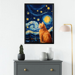 Obraz w ramie Kot à la Vincent van Gogh
