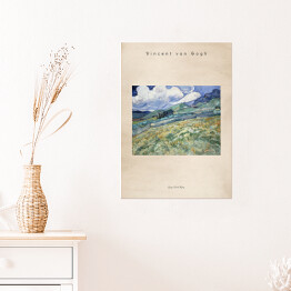 Plakat samoprzylepny Vincent van Gogh "Góry w Saint Remy" - reprodukcja z napisem. Plakat z passe partout