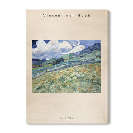 Obraz na płótnie Vincent van Gogh "Góry w Saint Remy" - reprodukcja z napisem. Plakat z passe partout