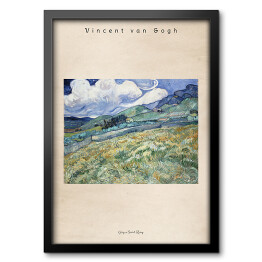 Obraz w ramie Vincent van Gogh "Góry w Saint Remy" - reprodukcja z napisem. Plakat z passe partout