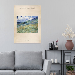 Plakat samoprzylepny Vincent van Gogh "Góry w Saint Remy" - reprodukcja z napisem. Plakat z passe partout