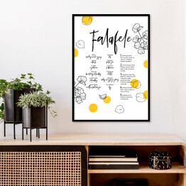 Plakat w ramie Falafele - wegańskie potrawy