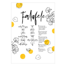 Plakat Falafele - wegańskie potrawy