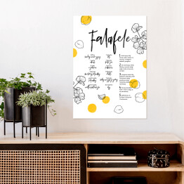 Plakat samoprzylepny Falafele - wegańskie potrawy
