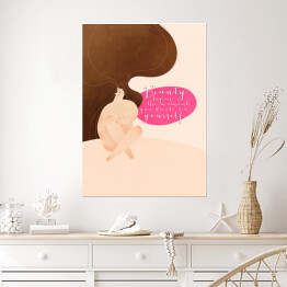 Plakat "Beauty begins the moment you decide to be yourself" - ilustracja