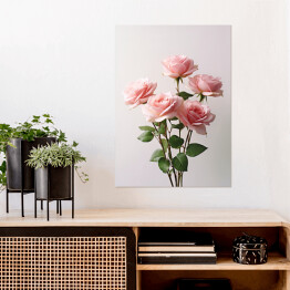 Plakat Bukiet różowe róże